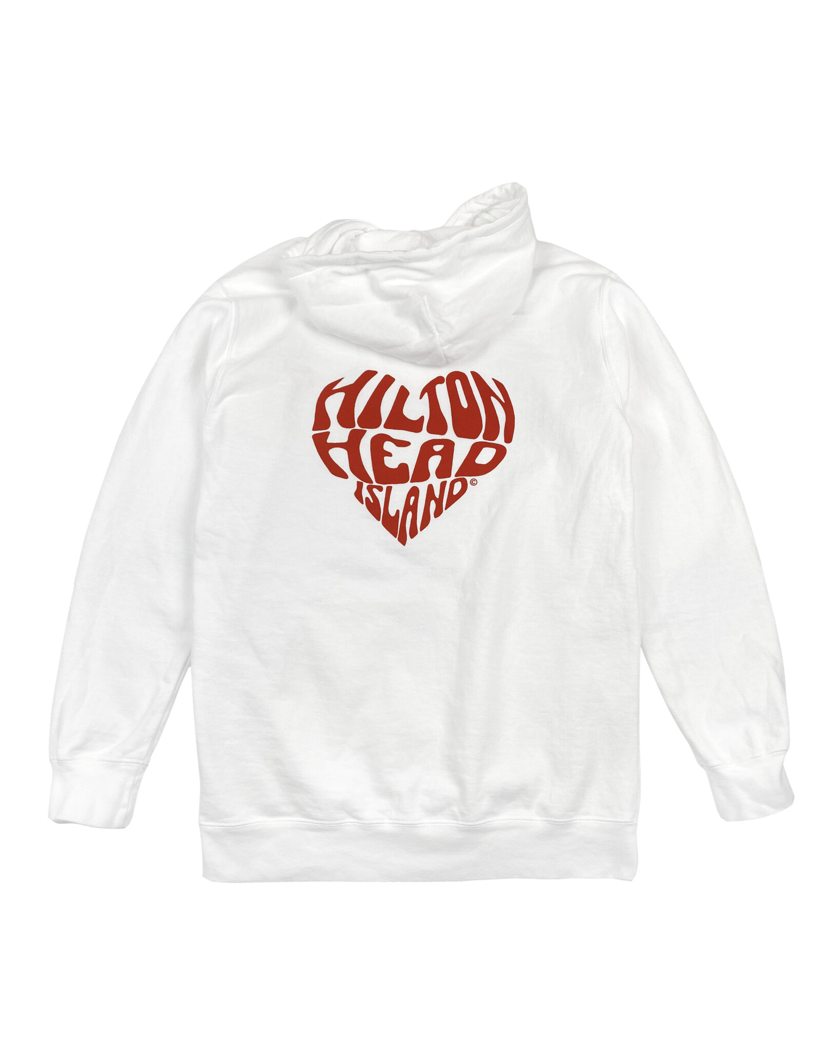 HHI Heart Hooded Sweatshirt White - Salty Dog T-Shirt Factory