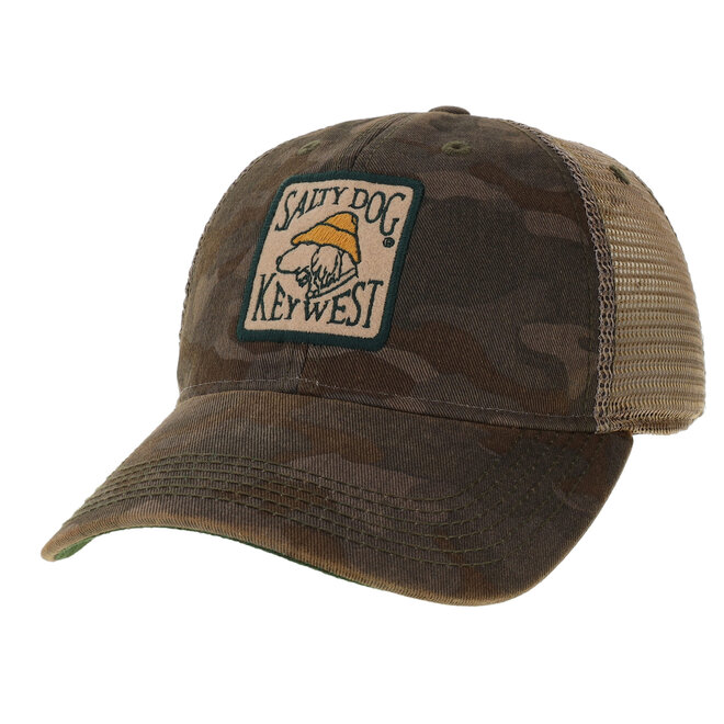 Hat - Key West - Old Favorite Trucker, Green Field Camo/Java