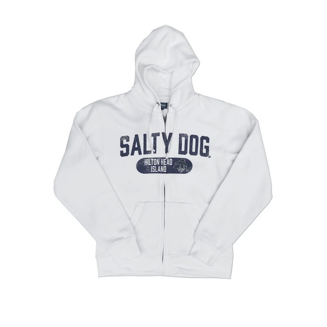 Hooded-Full Zip White