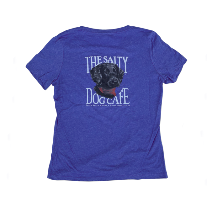 Women's Puppy Portrait S/S Royal