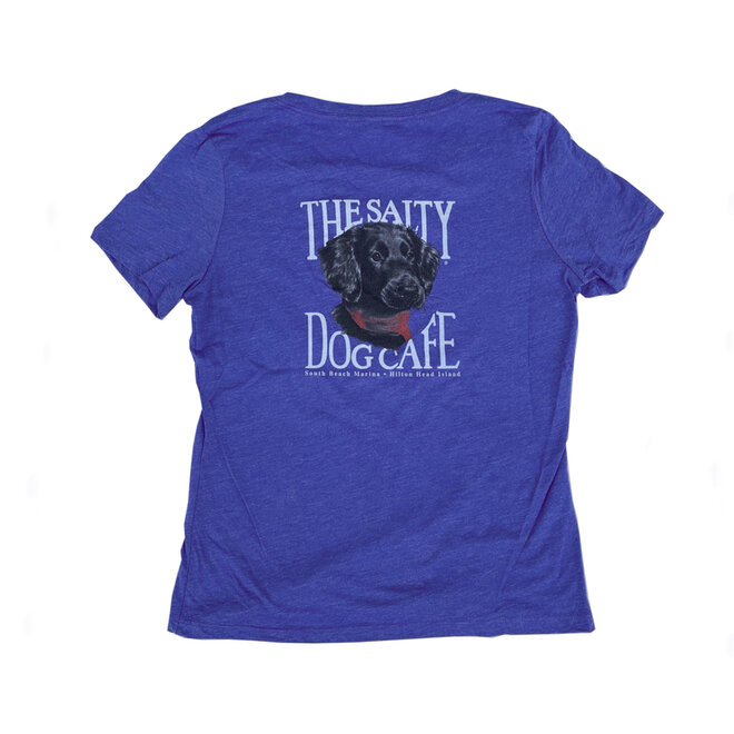 Women's Puppy Portrait S/S Royal