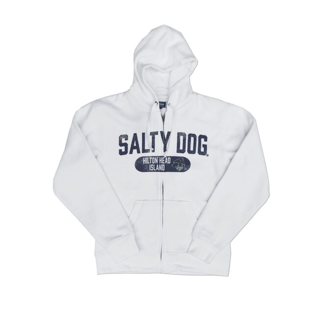 Hooded-Full Zip White