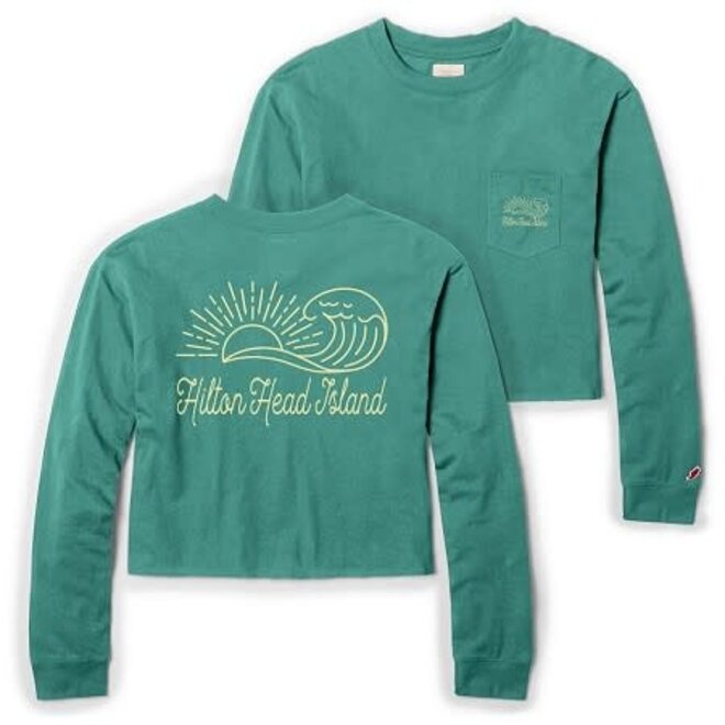 Midi Crop L/S Washed Jade