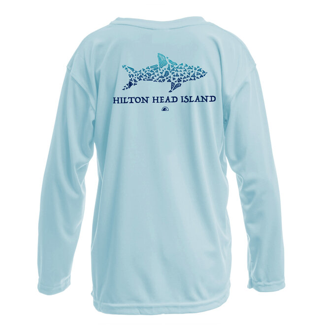 Youth Sublimated Shark L/S Arctic Blue