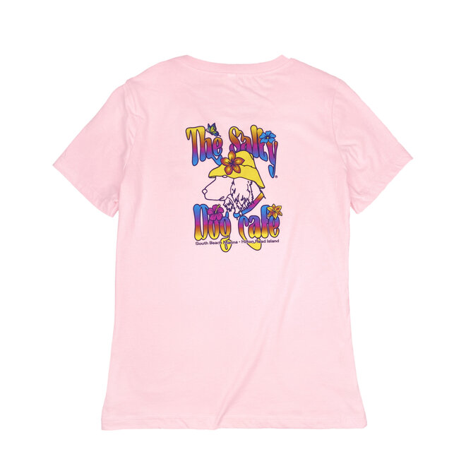 Women's Island Dog V-Neck S/S Pink