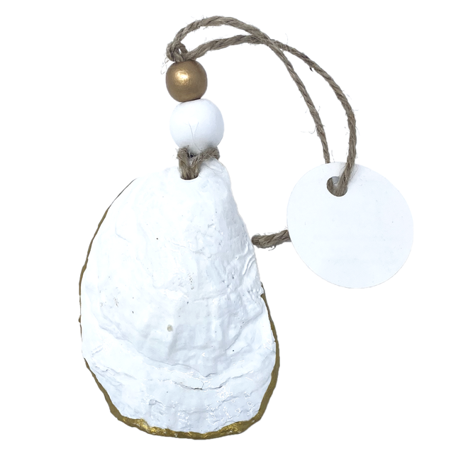 Oyster Shell Ornament - Salty Dog