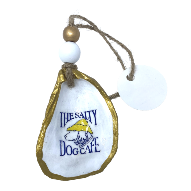 Oyster Shell Ornament - Salty Dog
