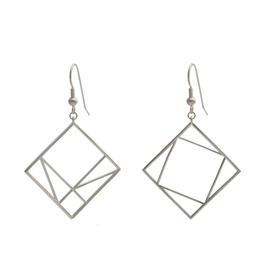 JEWE Cofactor Sterling Silver Pythagorean Theorem Earrings