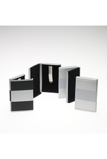 Rollover Business Card Case - Black/Silver/Silver