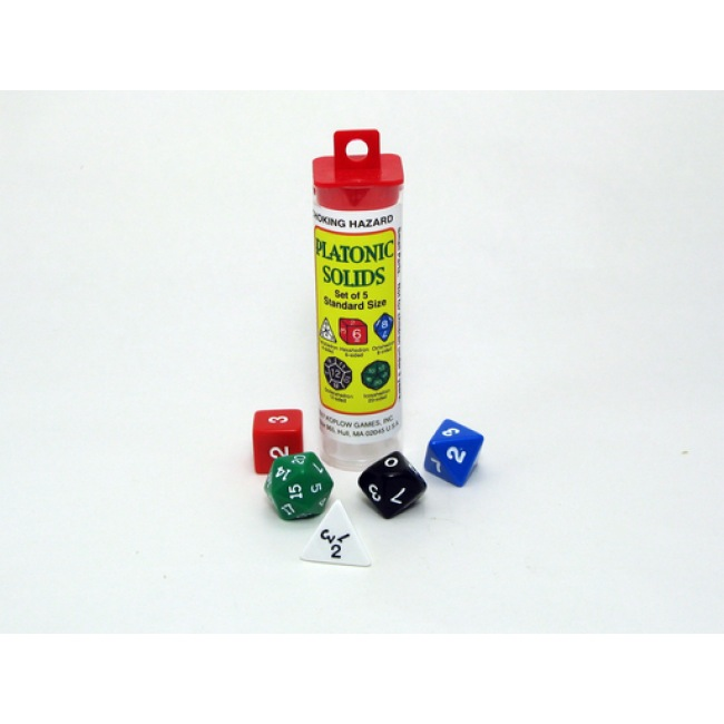 Dice, Platonic Solids, Small Tube
