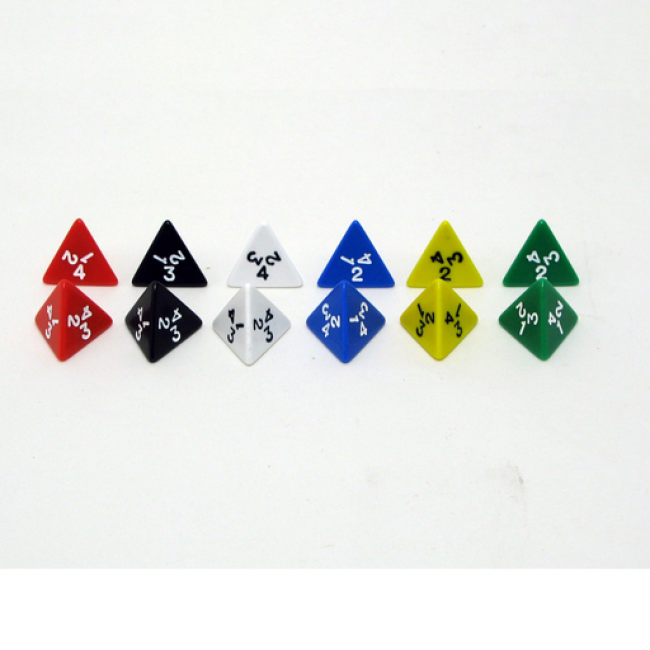 Dice, 4-Sided Polyhedral, Bag of, Koplow
