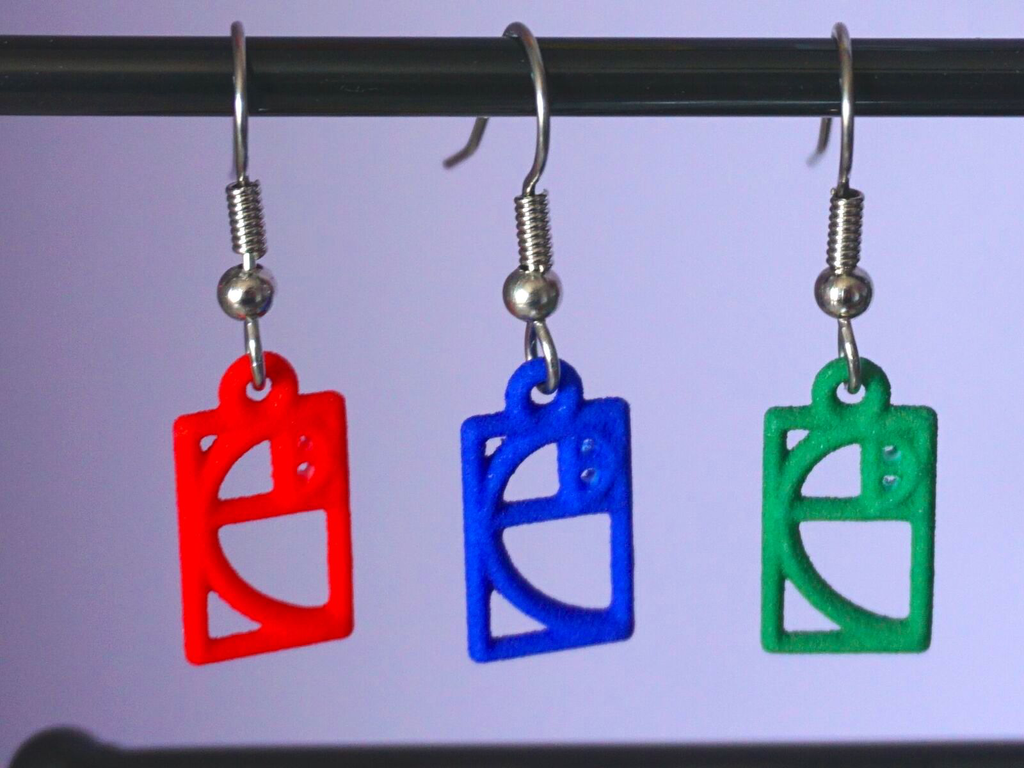 3D Printed Tiny Golden Ratio Earrings | Hanusa Design