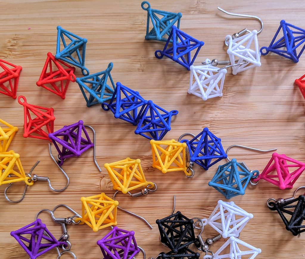 JEWE 3D Printed Hyperoctohedron Earrings | Hanusa Design
