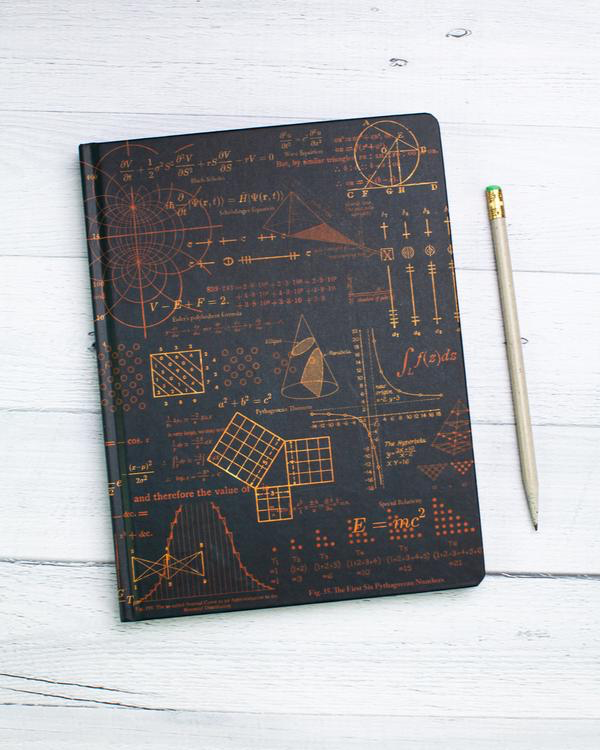 BODV Math Equations Hardcover Notebook - Dot Grid Paper