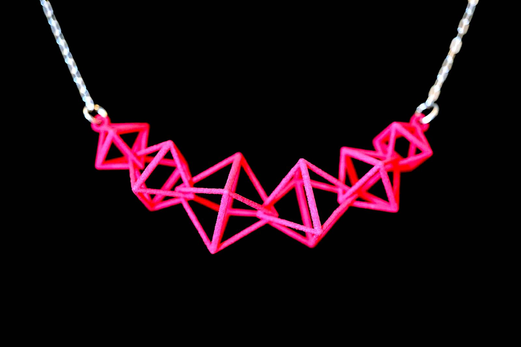 3D Printed Interlocking Octahedron Necklace | Hanusa Design