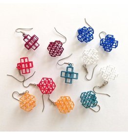 3D Printed Plus Earrings | Hanusa Design