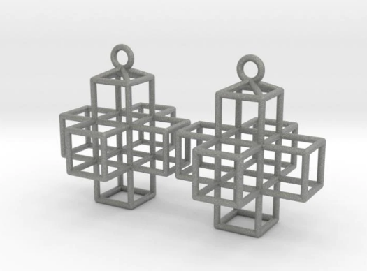 3D Printed Plus Earrings | Hanusa Design