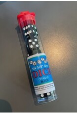 Dice, Black, Small Tube of Six, Koplow