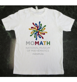 MoMath Pi Youth T-Shirt, White, Medium