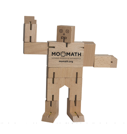 MoMath Wood Robot Cube Man