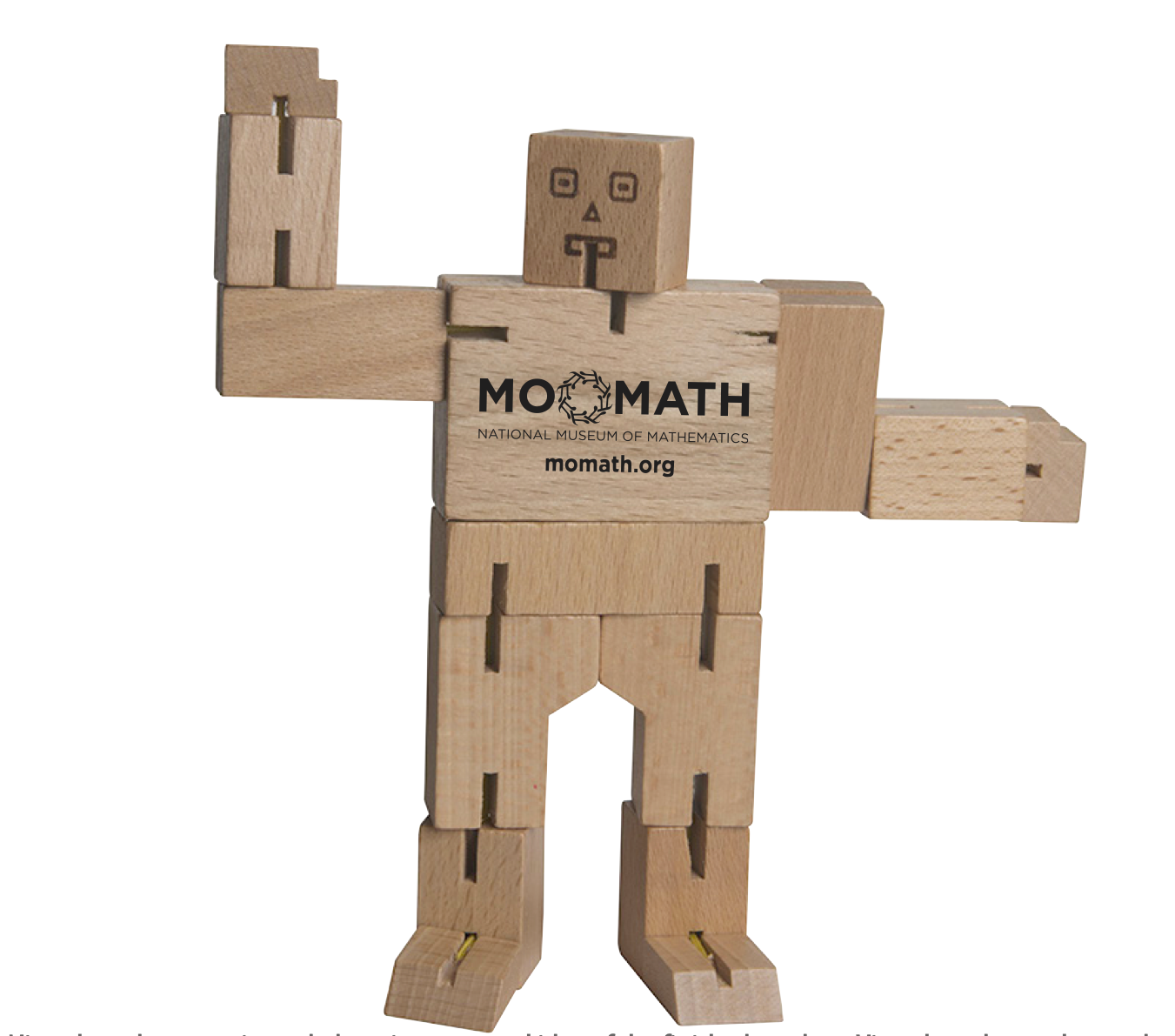 MoMath Wood Robot Cube Man
