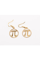 Gold Pi Earrings Encircled*
