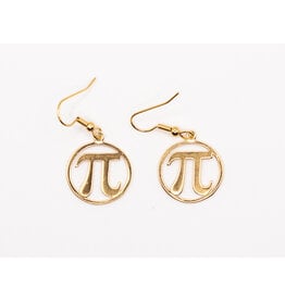 Gold Pi Earrings Encircled*