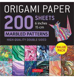 Origami Paper Marbled Patterns - 200 Sheets (6 in.)