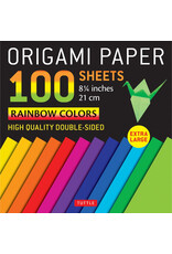 Origami Paper Rainbow Colors - 100 Sheets  (Extra Large)