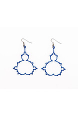 Mandelbrot Earrings - Blue