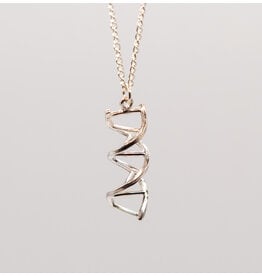 Silver DNA Double Helix Pendant*