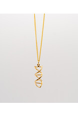 Gold DNA Double Helix Pendant*