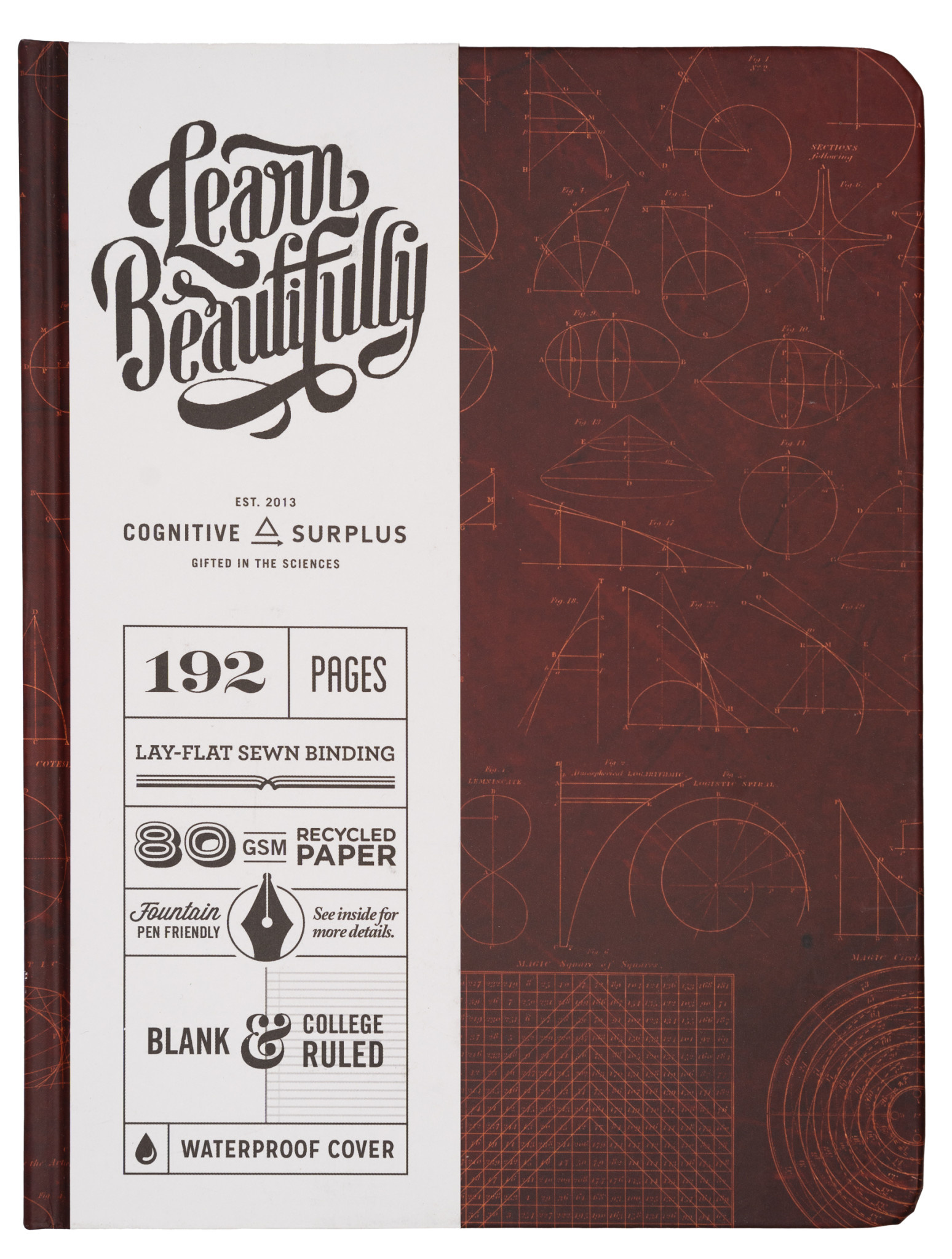 Mathematics Hardcover Notebook - Blank / Lined Paper