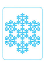 Fractal Snowflake Greeting Card