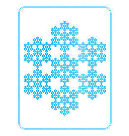 Fractal Snowflake Greeting Card