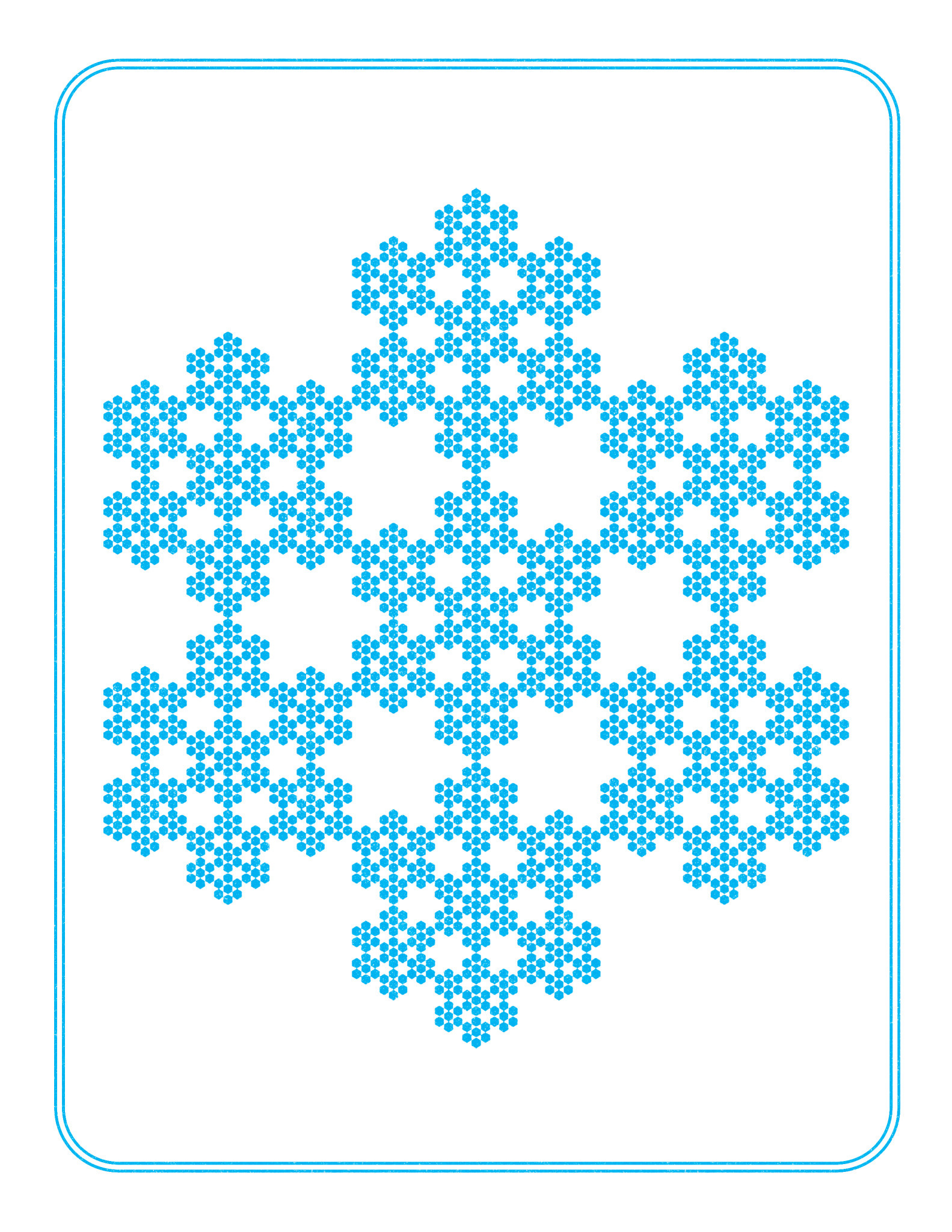 Fractal Snowflake Greeting Card