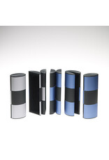 Black/Silver/Metallic Blue Rollover Case - Large
