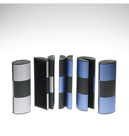 Black/Silver/Metallic Blue Rollover Case - Large