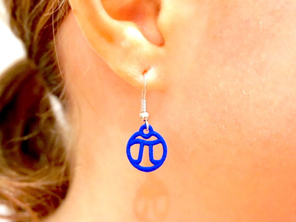 3D Printed Tiny Pi Earrings | Hanusa Design