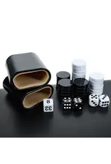 WE Games Black Leatherette Backgammon Set (14.75" x 9.75" Closed)
