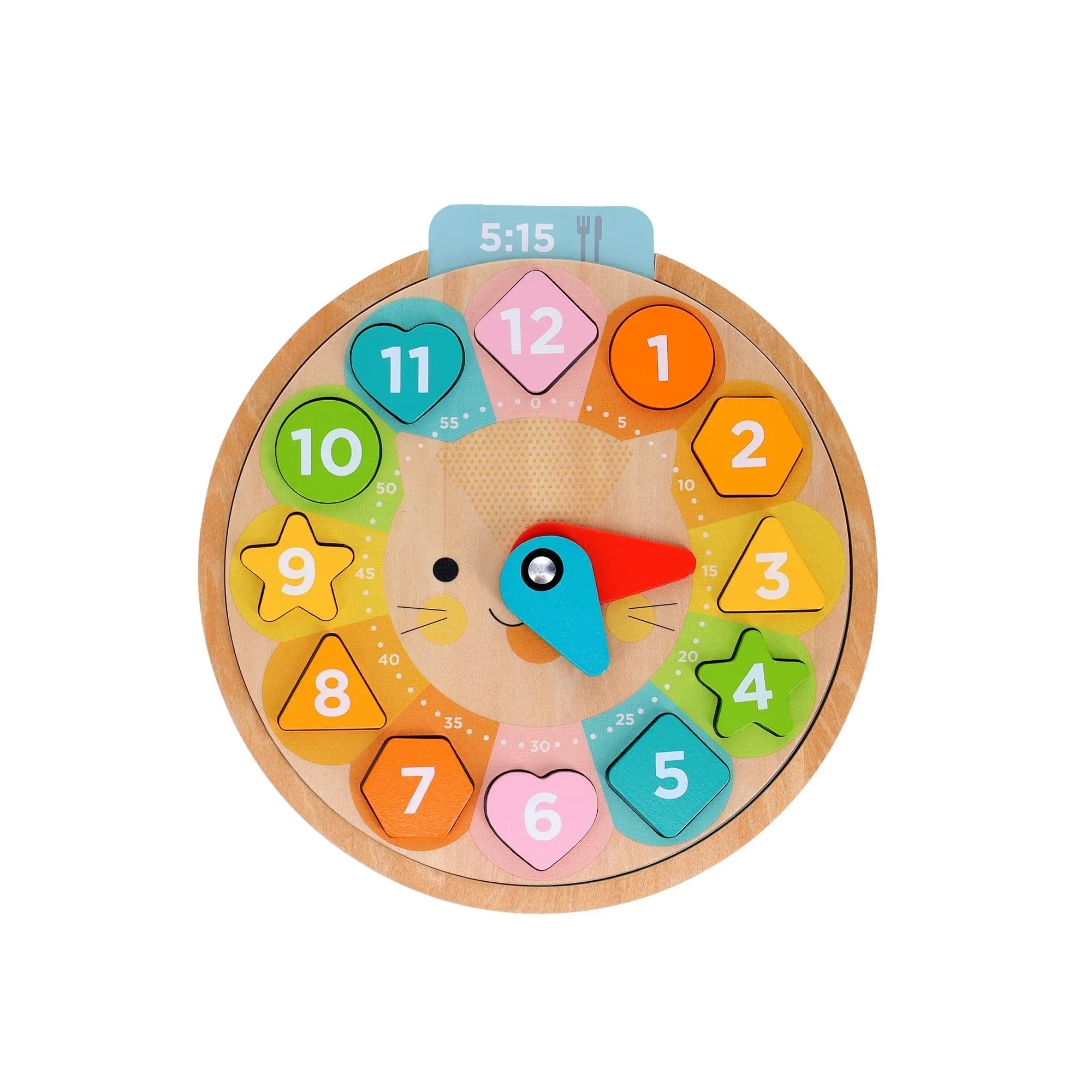 Multi-Language Counting + Colors Wooden Learning Clock