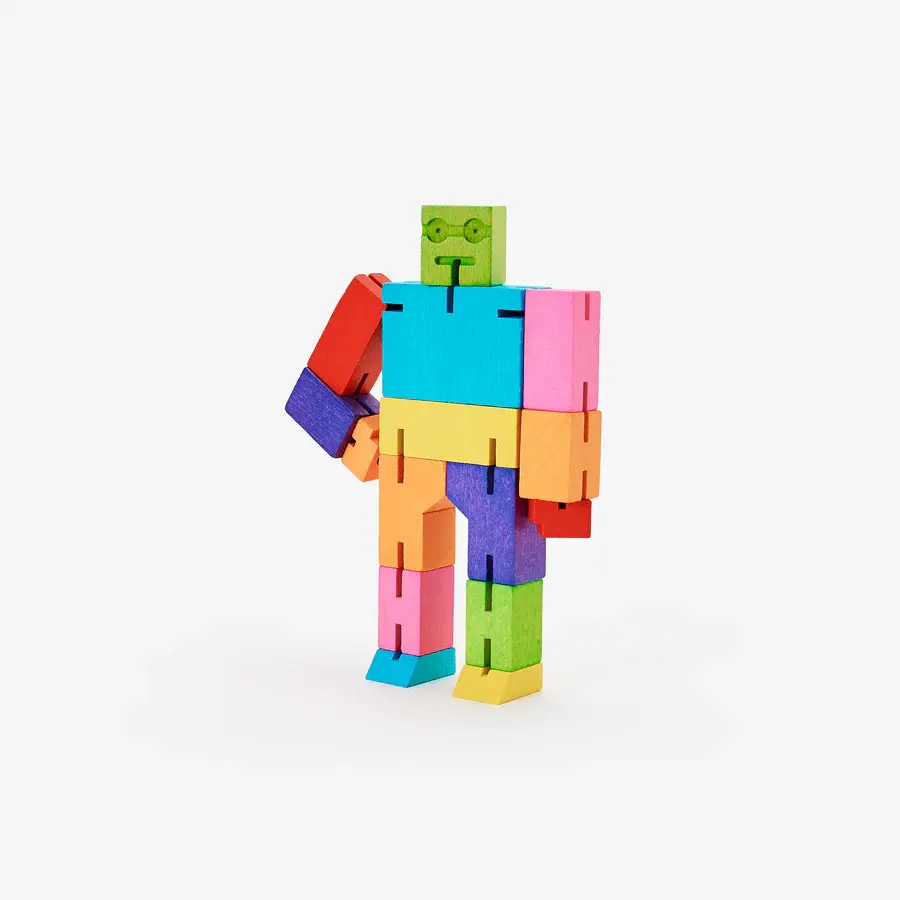 Cubebot, Rainbow/Multi, Small
