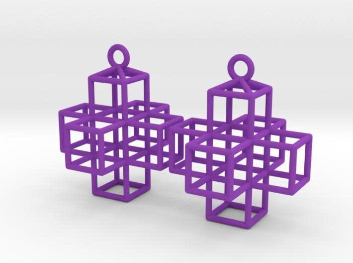 3D Printed Plus Earrings | Hanusa Design All Colors