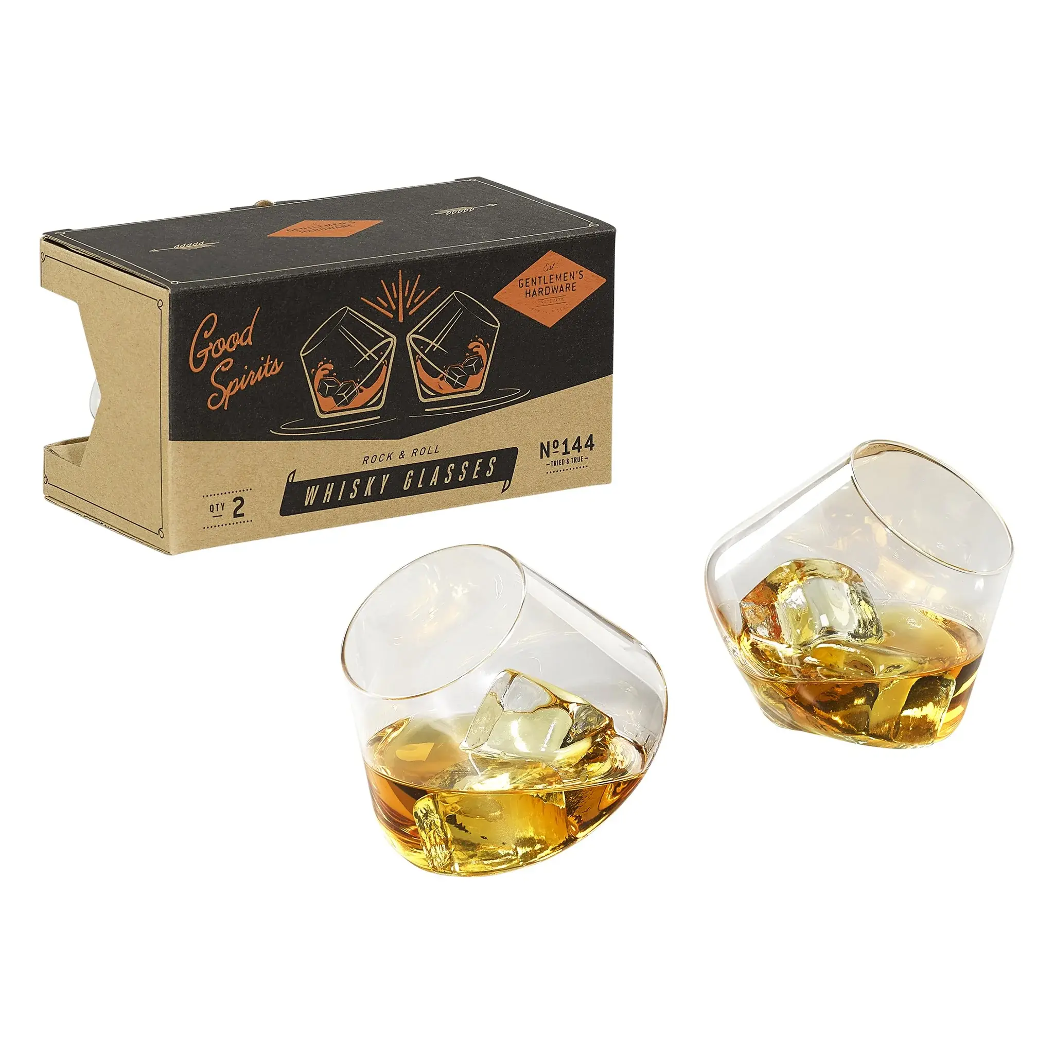 Rocking Whisky Glasses (Pair)