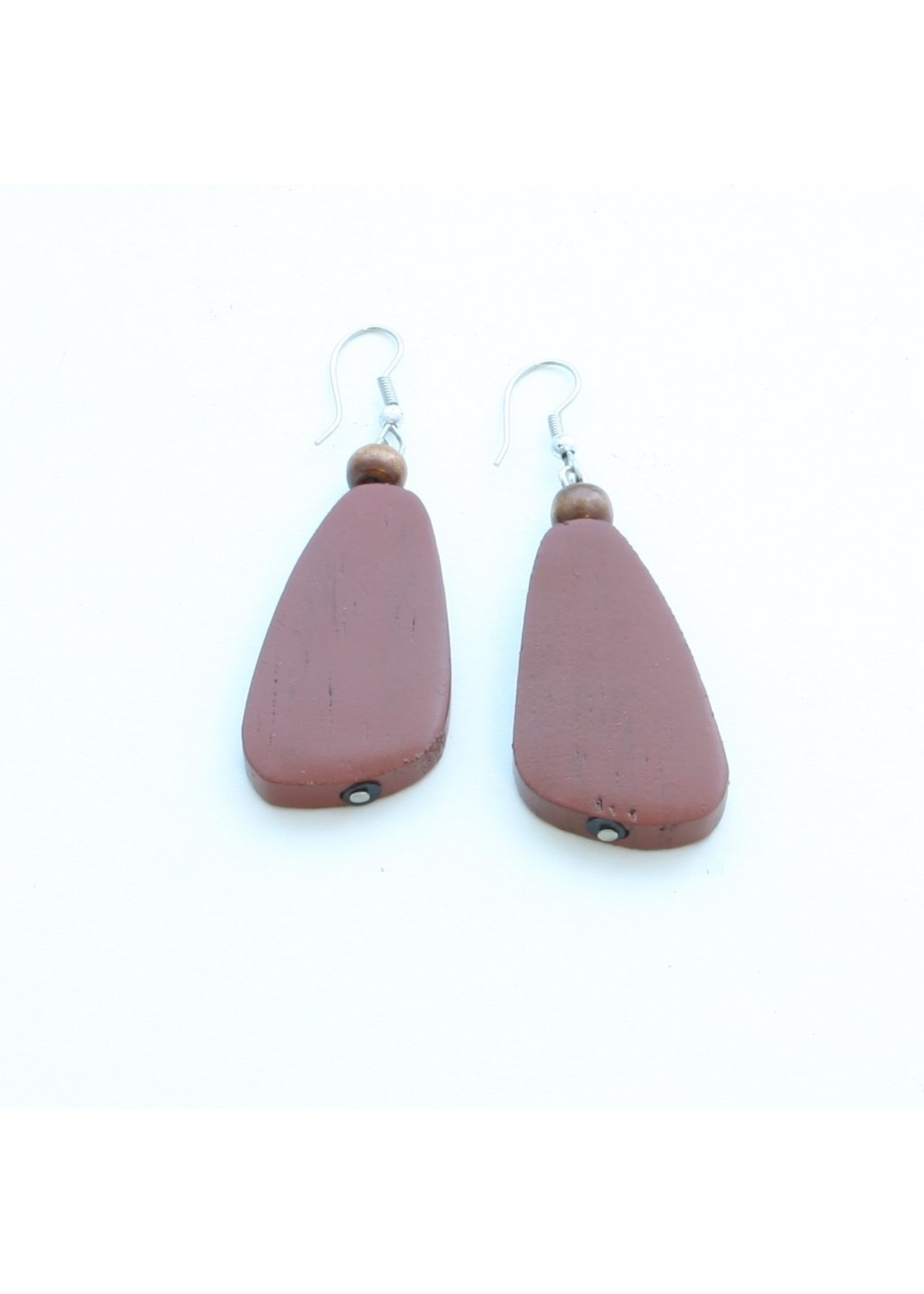 Suzie Blue Long Wooden Earrings | Suzie Blue