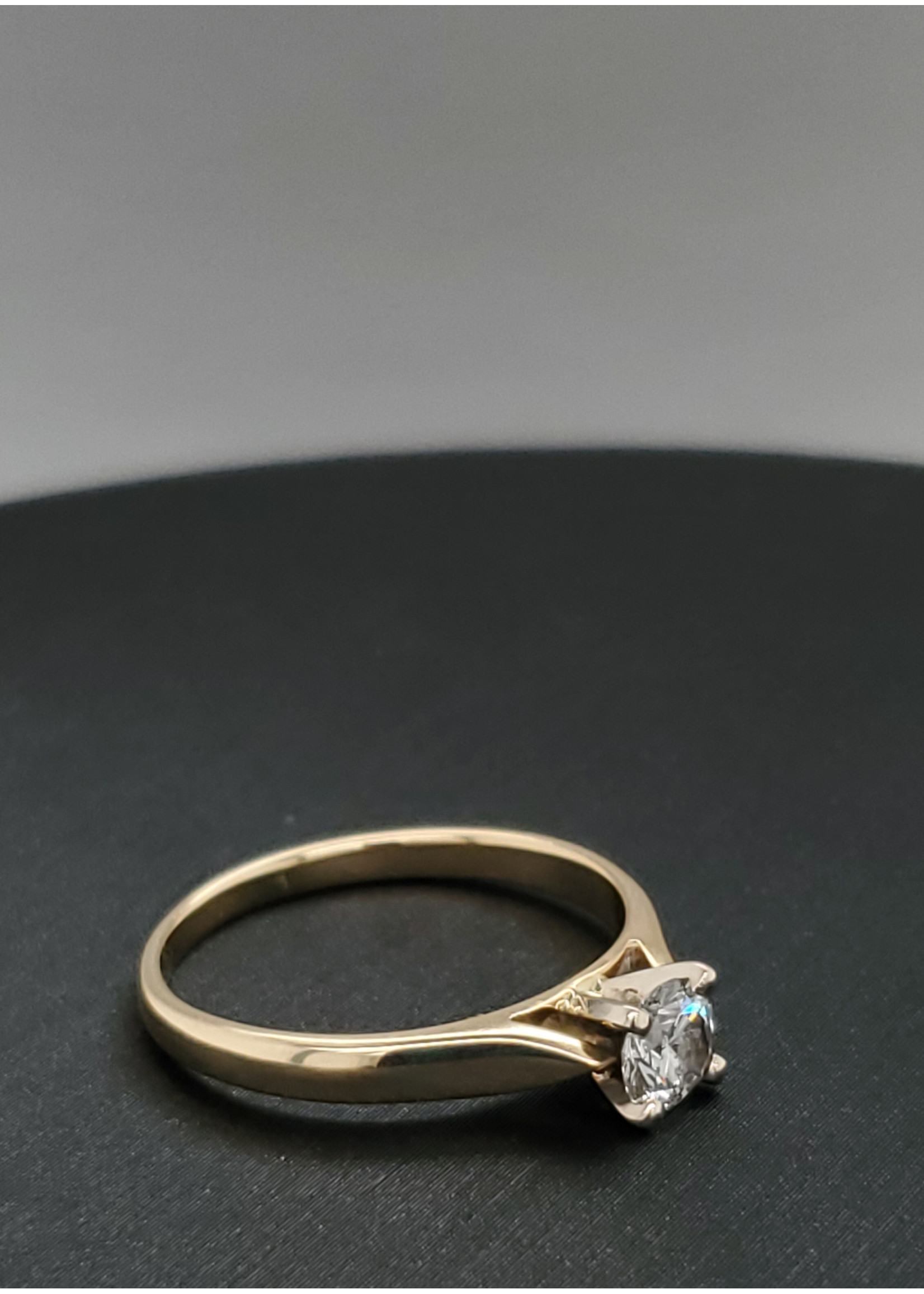 Vintage Jewellery Vintage 14k Solitaire Ring | Sz 6.25 1.8mm band