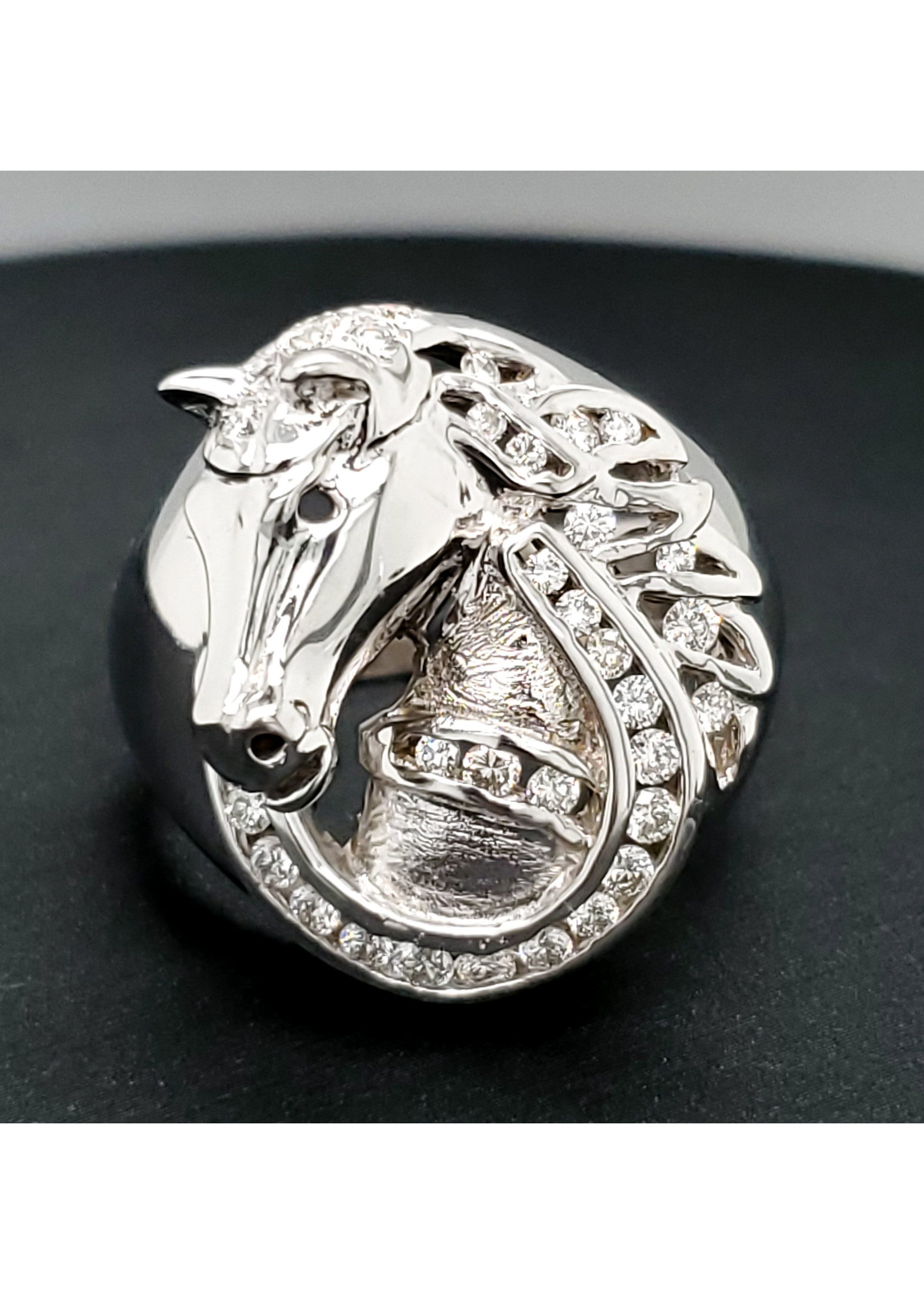 KDesign Studio 18kt White Gold Horse Ring by Goldsmith Hang Lau