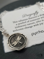 Pyrrha Dragonfly Bright Silver Small Paperclip Chain Necklace, Sterling 18" Paperclip Chain