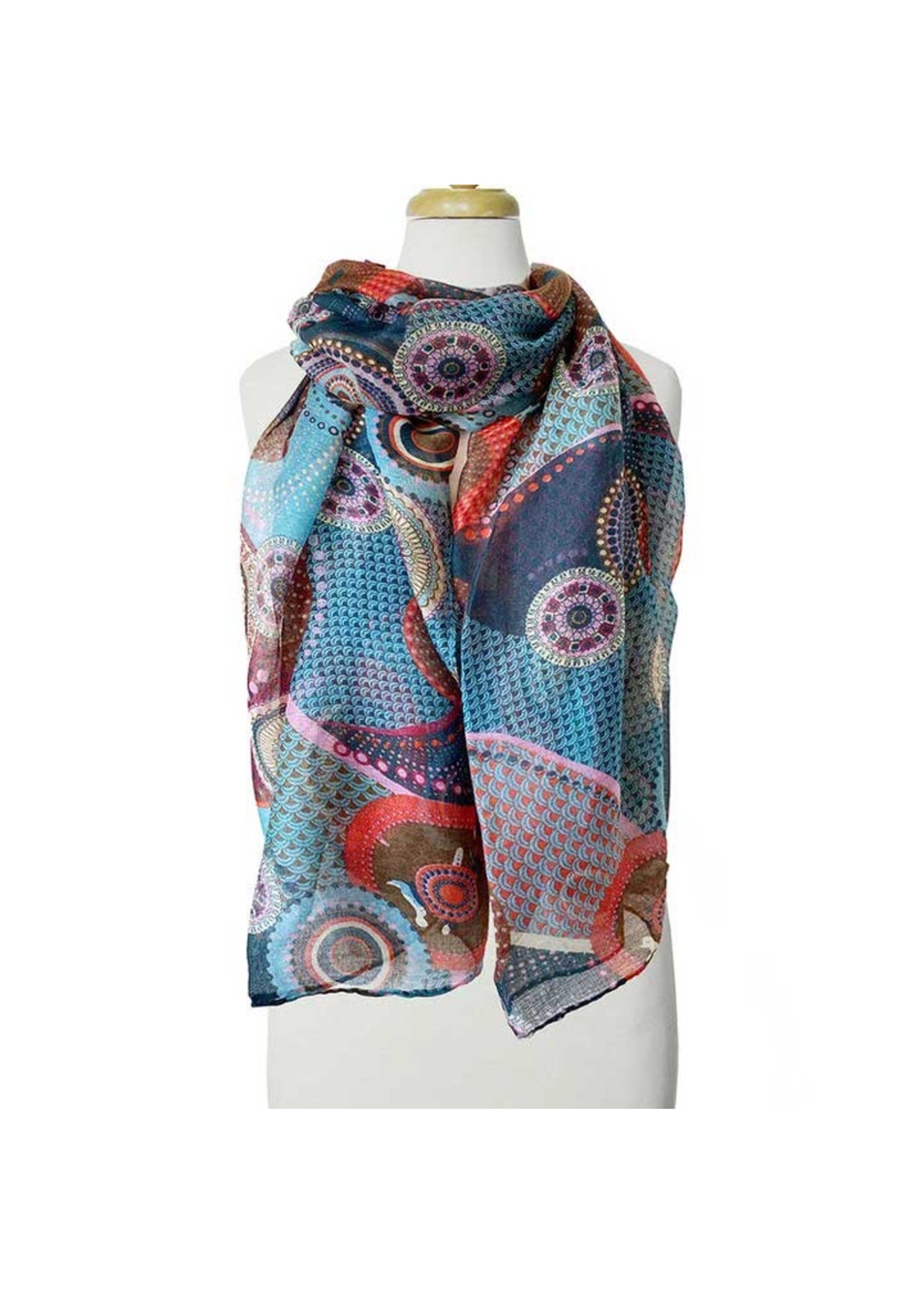 Caracol Round Print Scarf