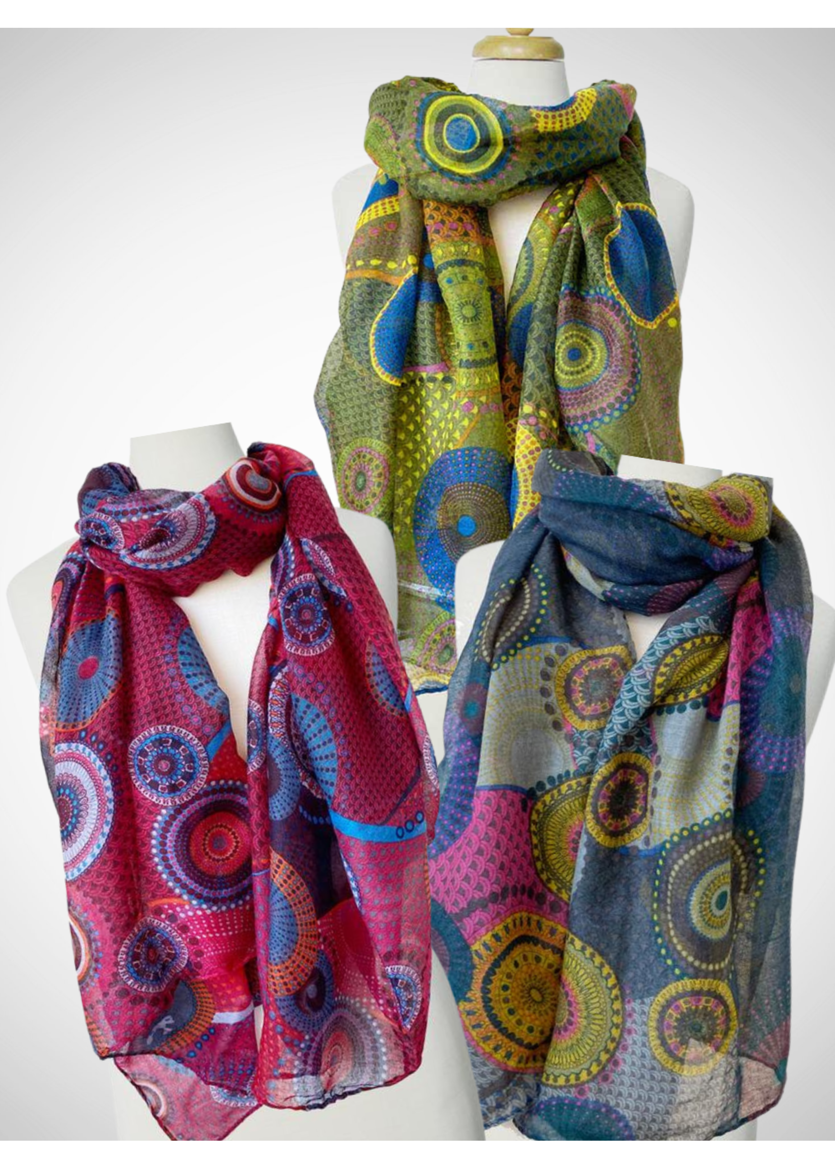 Caracol Round Print Scarf